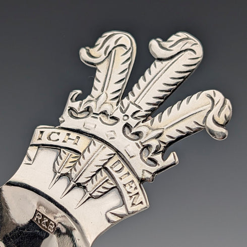 1981 British vintage sterling silver tea caddy spoon Roberts & Belk